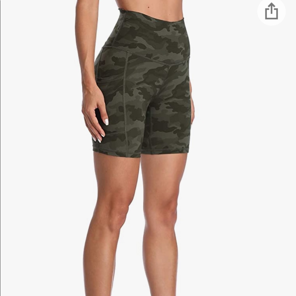 Colorful Koala camo high waisted biker shorts